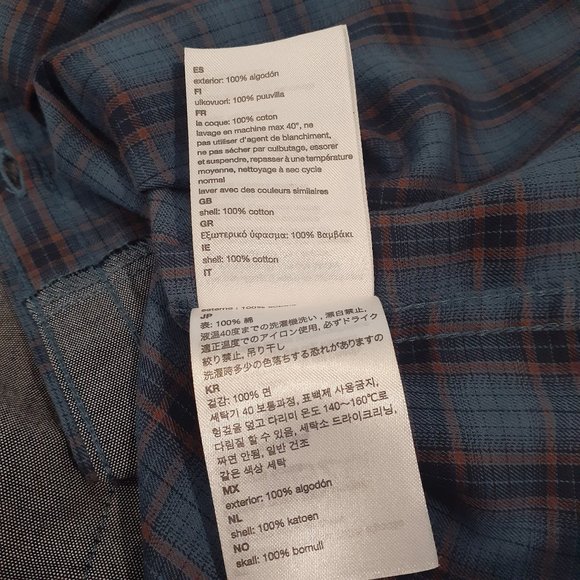 Wezc men's medium plaid color blocked button down long sleeve shirt - Picture 7 of 11